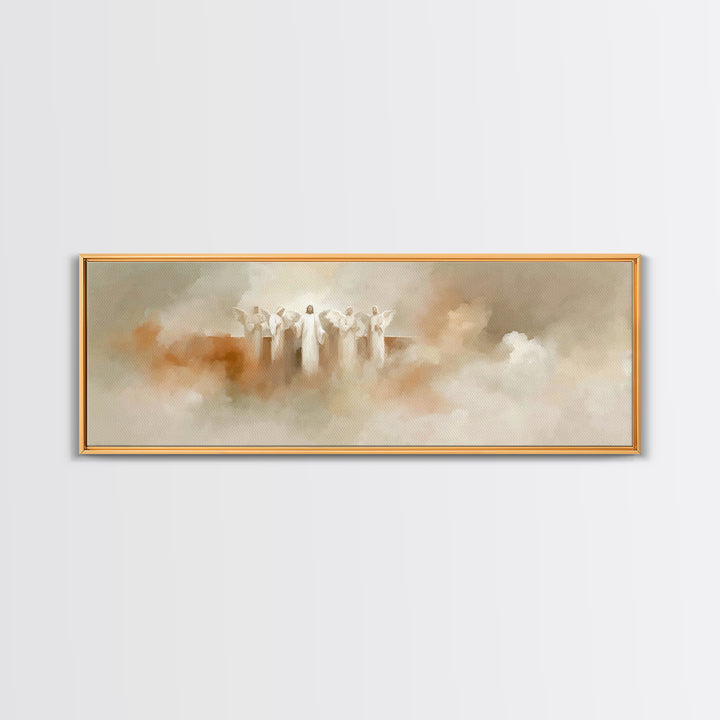 Ascension Glory Host | Framed Canvas Print | Panoramic Wall Art | Christian Art | Christian Painting | Christian Art Canvas | Christmas Art