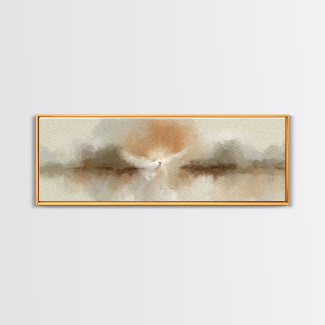 Majestic Spirit Rise | Framed Canvas Print | Christian Wall Art | Panoramic Art | Christian Art Canvas | Christian Gift | Christmas Art