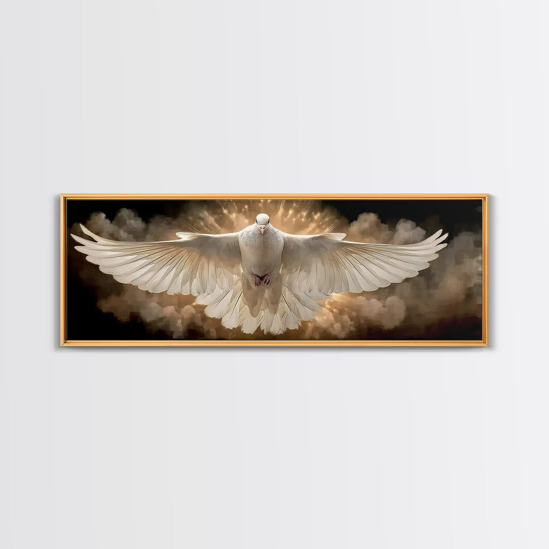 Spirit Of Radiance, Framed Canvas Print, Christian Art Canvas, Panoramic Painting, Christian Wall Art, Christmas Art, Christian Decor