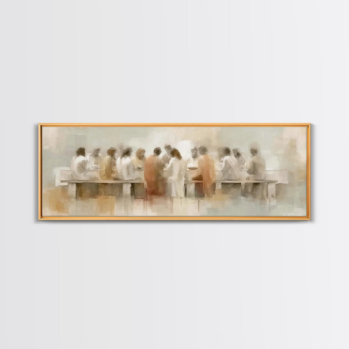 Upper Room Glow | Framed Canvas Print | Panoramic Art | Jesus Canvas Art | Christian Art Work | Large Christian Painting