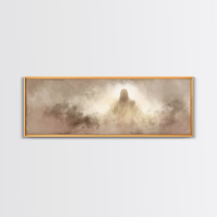 Heavenly Presence – Framed Canvas Print – Christian Art Canvas – Panoramic Wall Art – Jesus Christmas Art – Christian Wall Art – Christmas