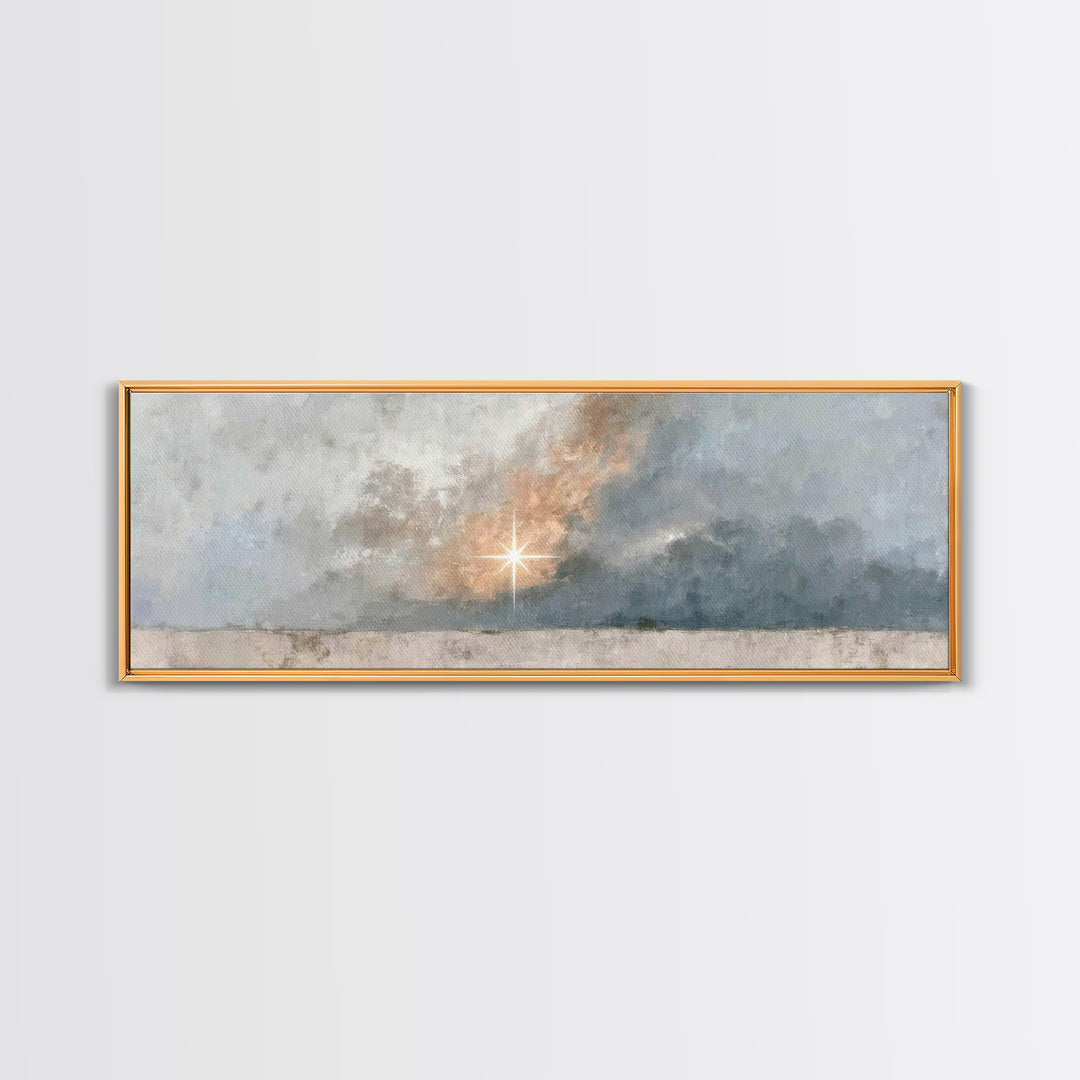 Sacred Ascension – Framed Canvas Print – Christian Art Canvas – Panoramic Wall Art – Jesus Painting – Christian Wall Art – Christian Christ