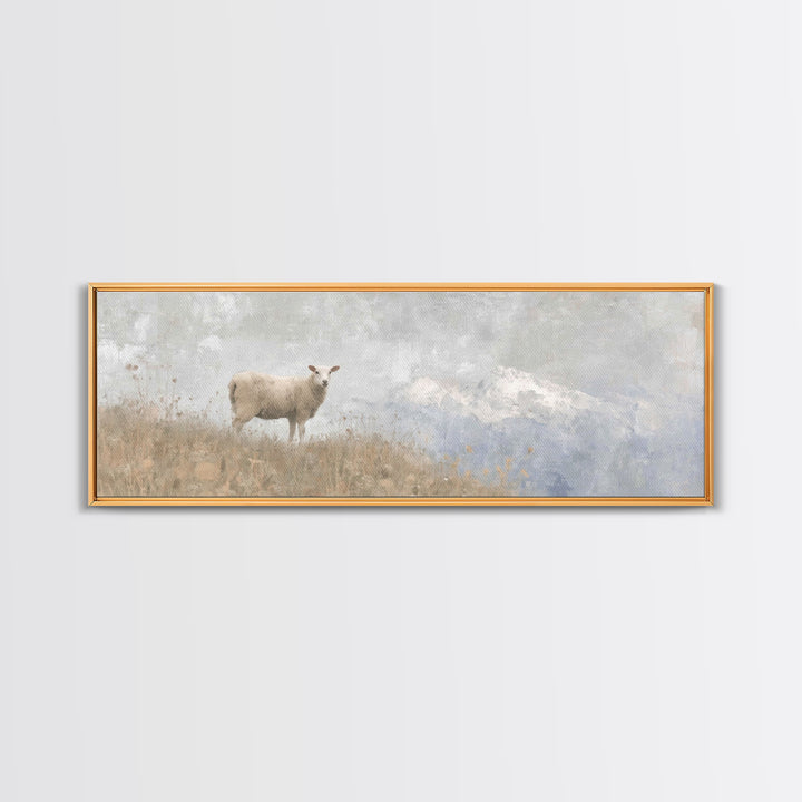 Shepherd’s Hope – Framed Canvas Print – Christian Wall Art – Christian Art Canvas – Panoramic Painting – Christian Decor – Christian Gift