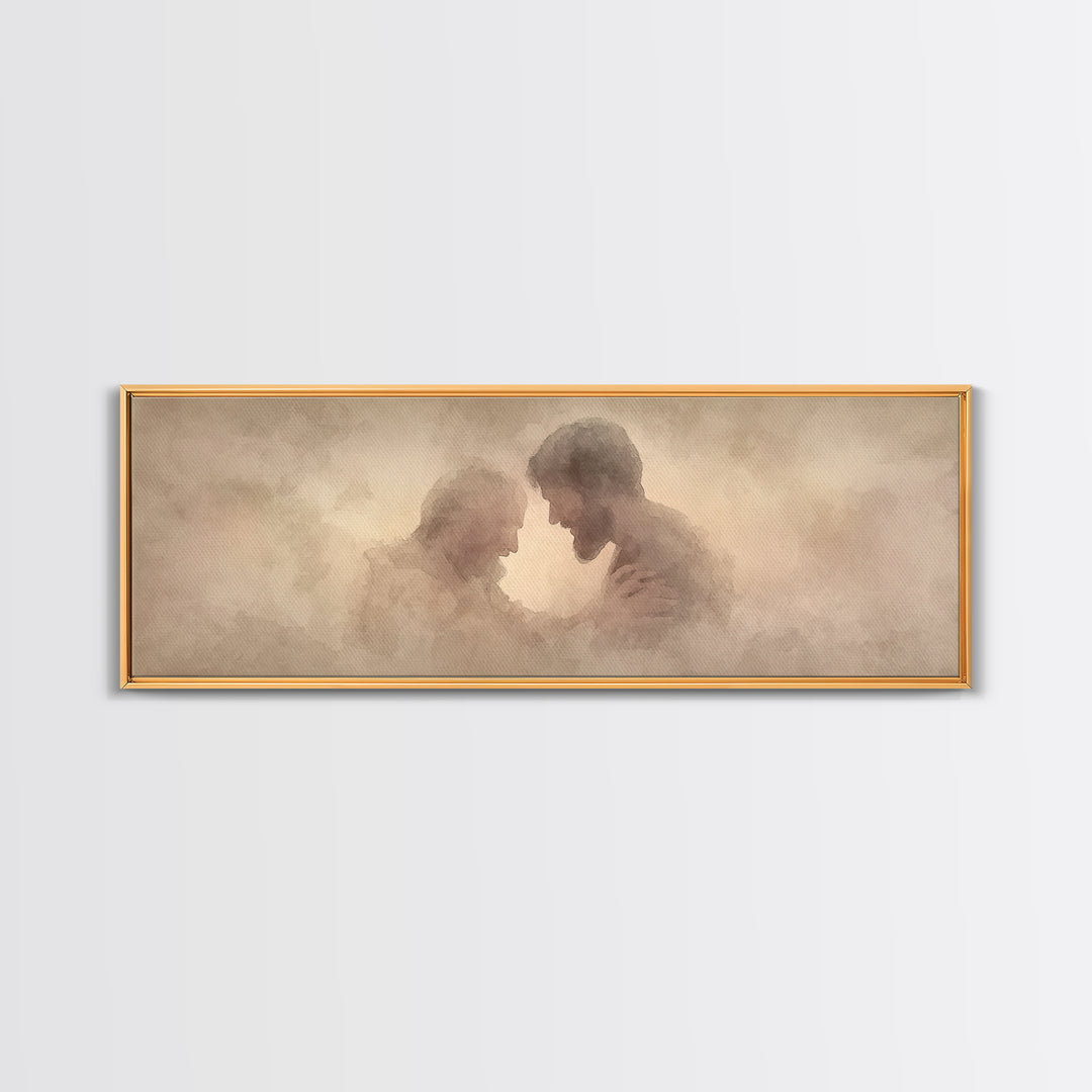 Healing Grace, Framed Canvas Print, Christian Art Canvas, Jesus Painting, Panoramic Wall Art, Christian Wall Art, Christian Gift