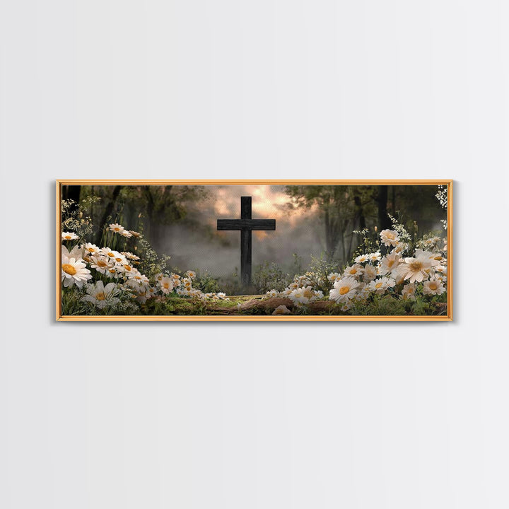 Forest Mercy | Framed Canvas Print | Christian Art Canvas | Christian Wall Art | Panoramic Print | Christian Art | Christian Gift