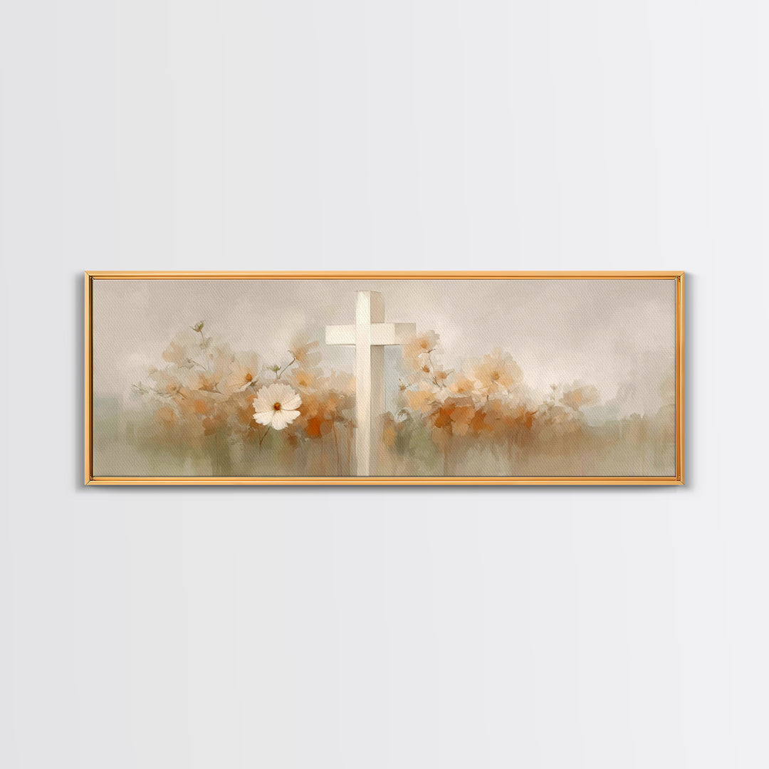 Blooming Hope, Framed Canvas Print, Christian Art Canvas, Christian Wall Art, Panoramic Print, Christian Art, Christian Gift