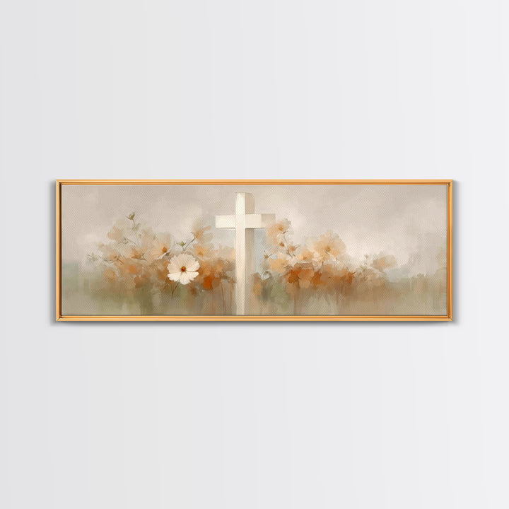 Blooming Hope, Framed Canvas Print, Christian Art Canvas, Christian Wall Art, Panoramic Print, Christian Art, Christian Gift