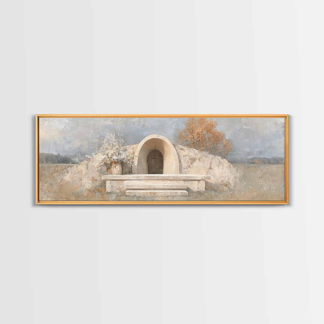 Risen Dawn | Framed Canvas Print | Christian Wall Art | Christian Art Canvas | Panoramic Art | Christian Art | Christian Gift