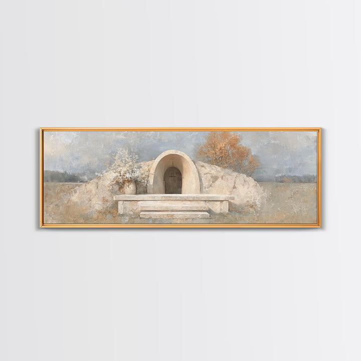 Risen Dawn | Framed Canvas Print | Christian Wall Art | Christian Art Canvas | Panoramic Art | Christian Art | Christian Gift