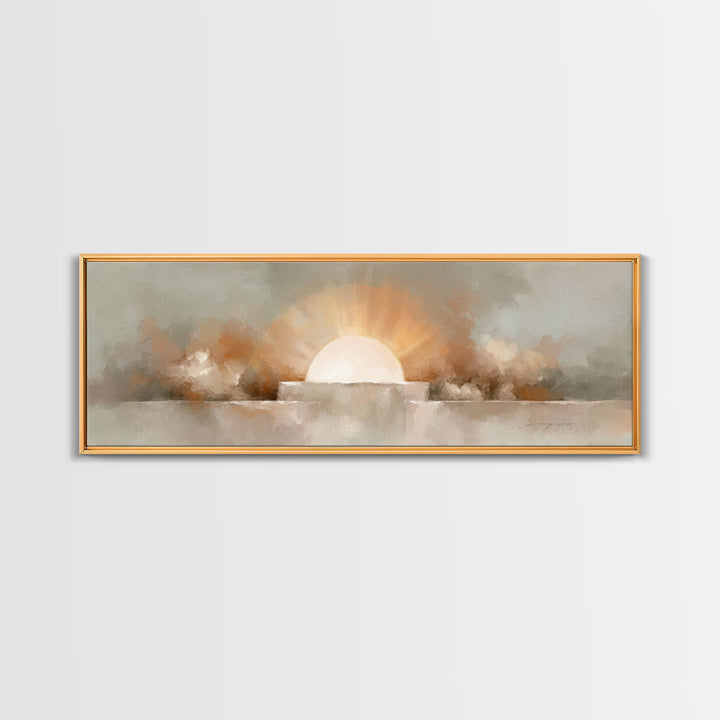 Stone Of Glory – Framed Canvas Print – Christian Wall Art – Christian Art Canvas – Panoramic Painting – Christian Art – Christian Gift