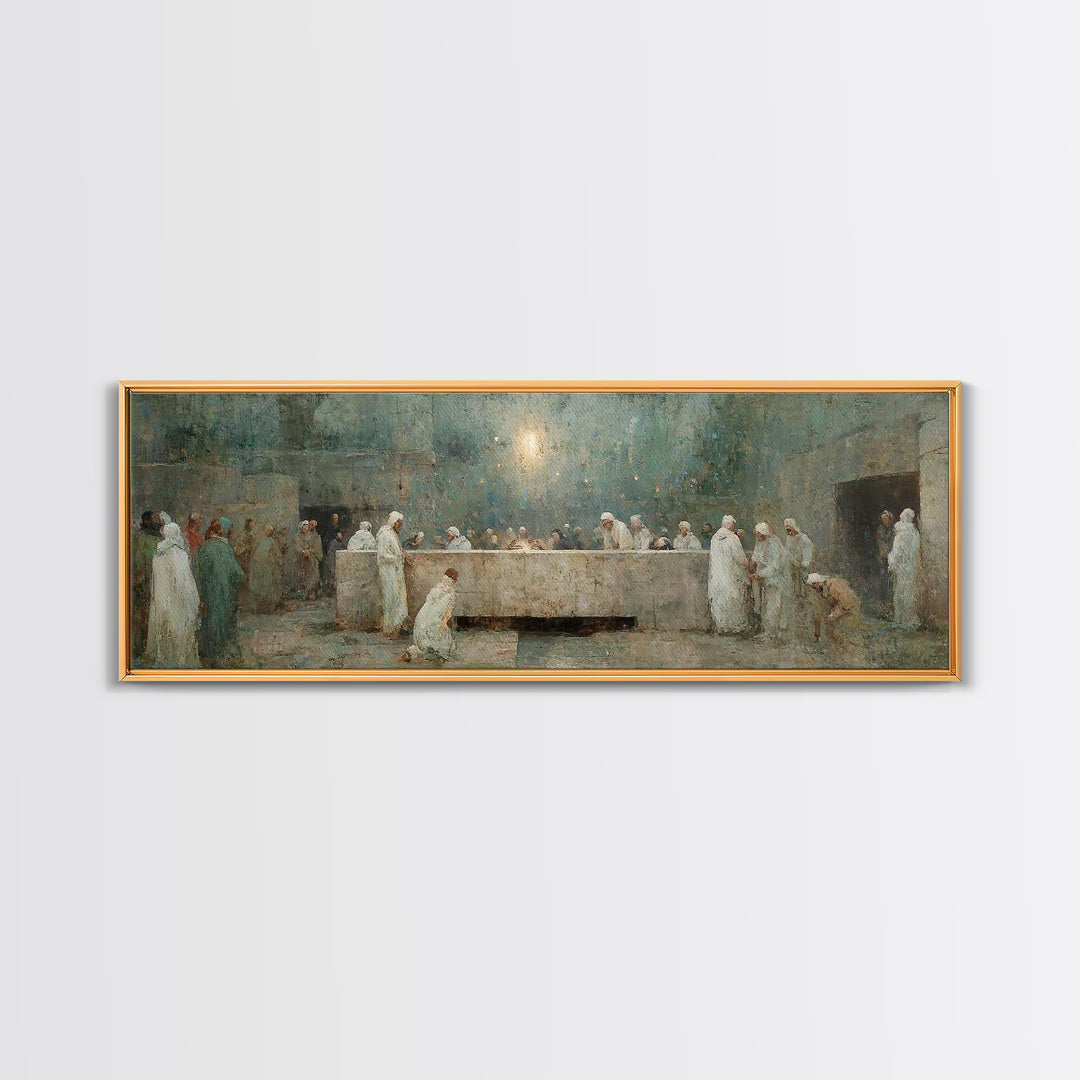 Tomb Of Light, Framed Canvas Print, Christian Art Canvas, Christian Wall Art, Panoramic Art, Christian Art, Christian Gift