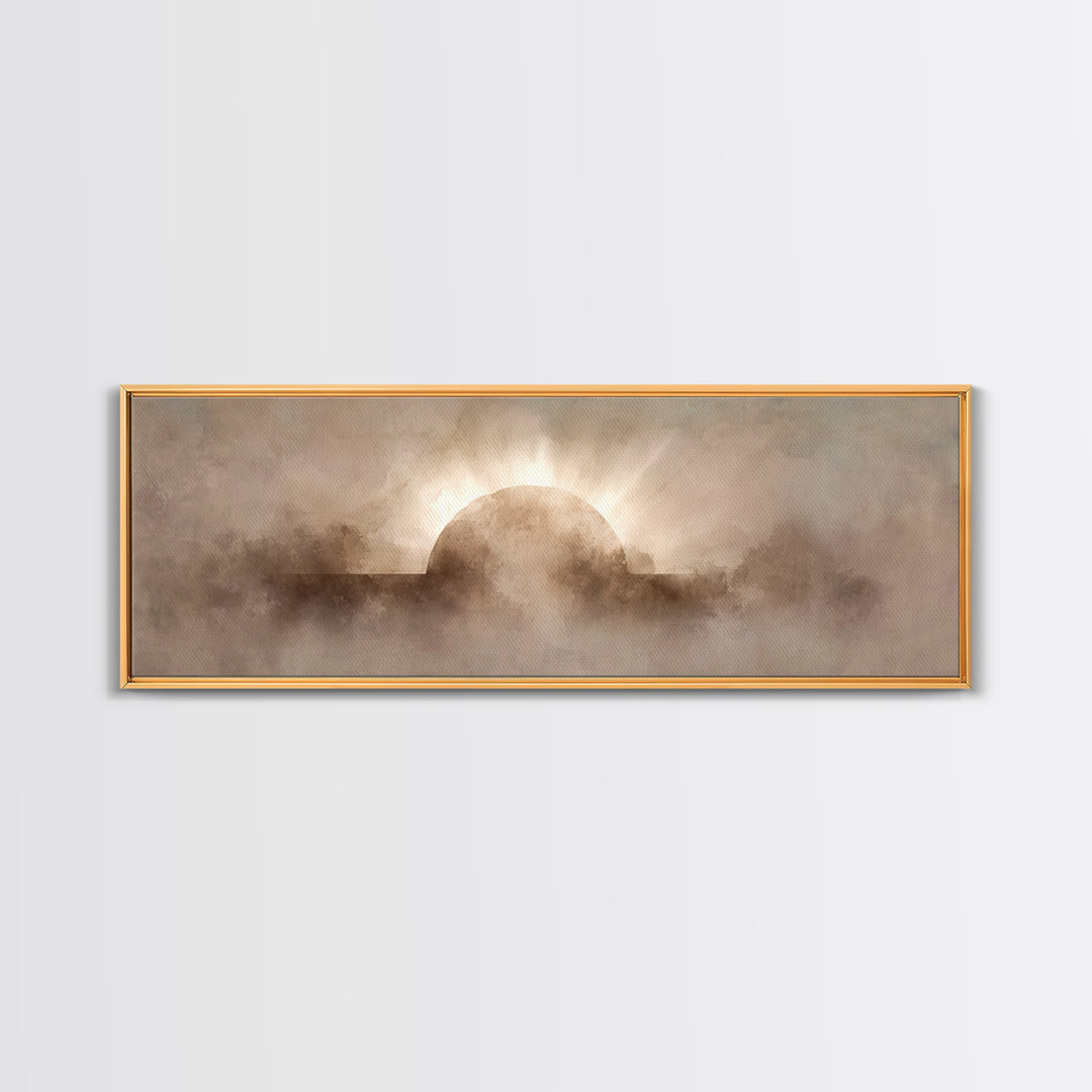 He Is Risen – Framed Canvas Print – Christian Wall Art – Christian Art Canvas – Panoramic Print – Christian Art – Christian Gift