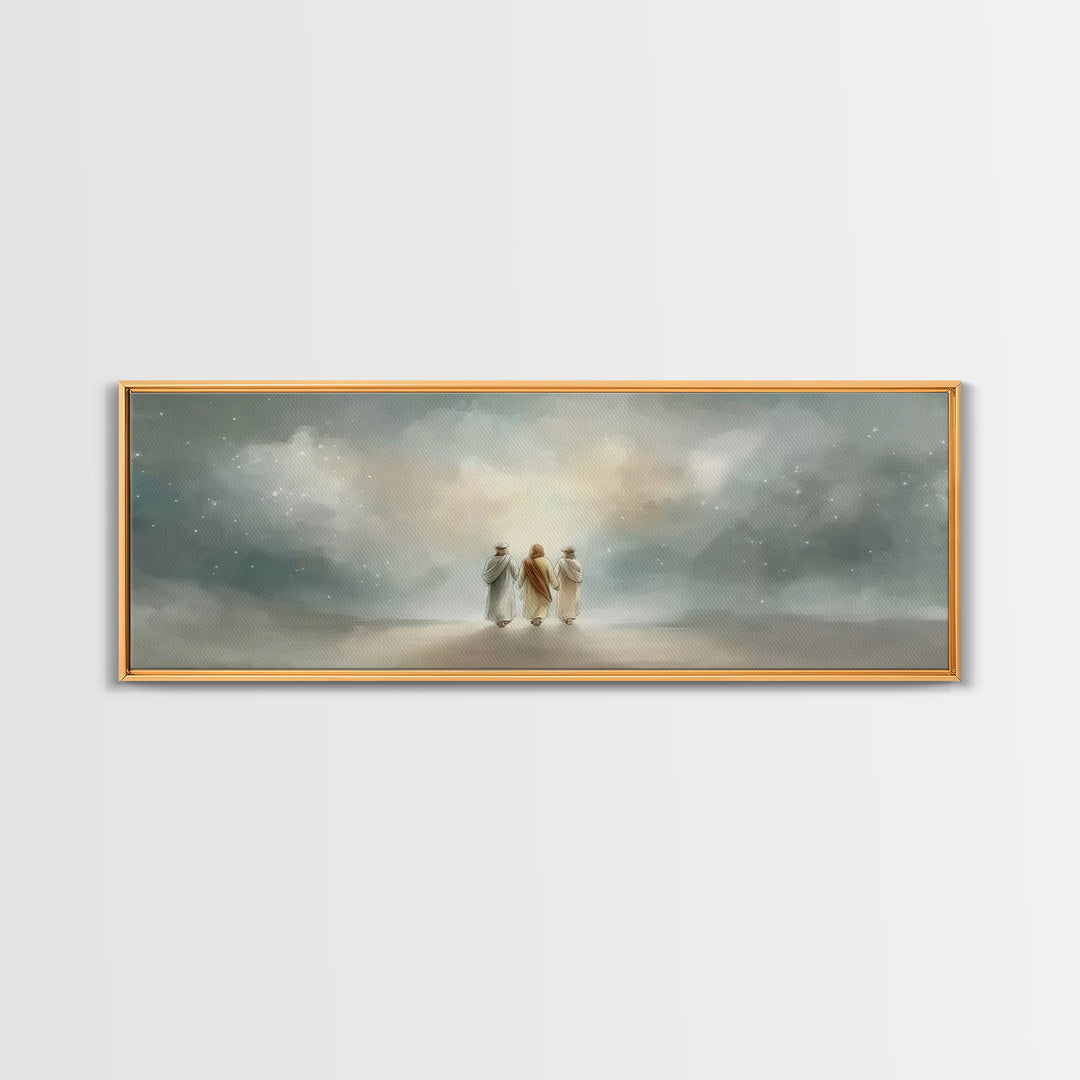 Guided By Glory | Framed Canvas Print | Christian Wall Art | Christian Art Canvas | Panoramic Art | Christian Art Gift | Christmas Wall Art