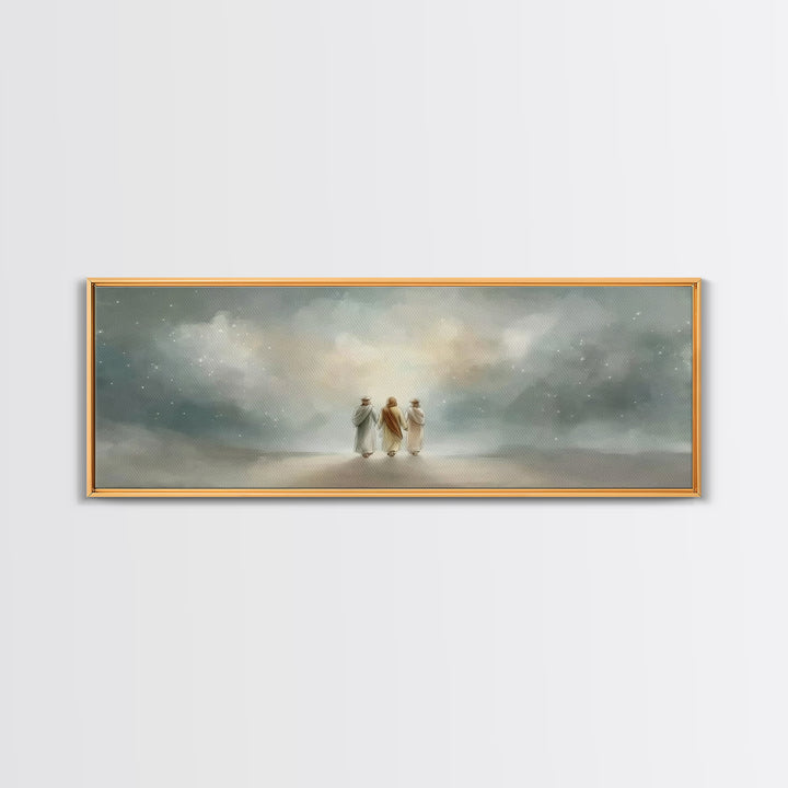 Guided By Glory | Framed Canvas Print | Christian Wall Art | Christian Art Canvas | Panoramic Art | Christian Art Gift | Christmas Wall Art