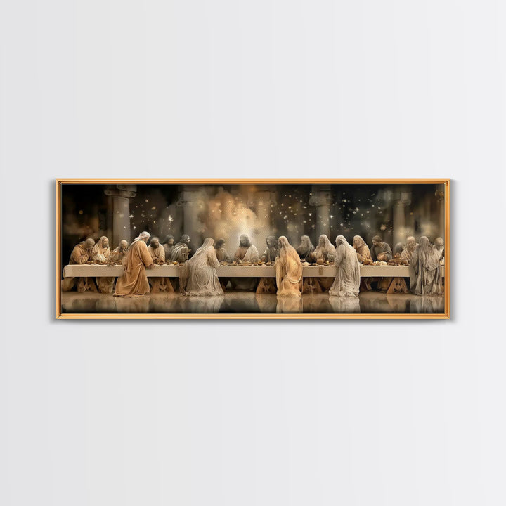 Heavenly Arrival – Framed Canvas Print – Christian Wall Art – Christian Art Canvas – Extra Wide Art – Christian Painting
