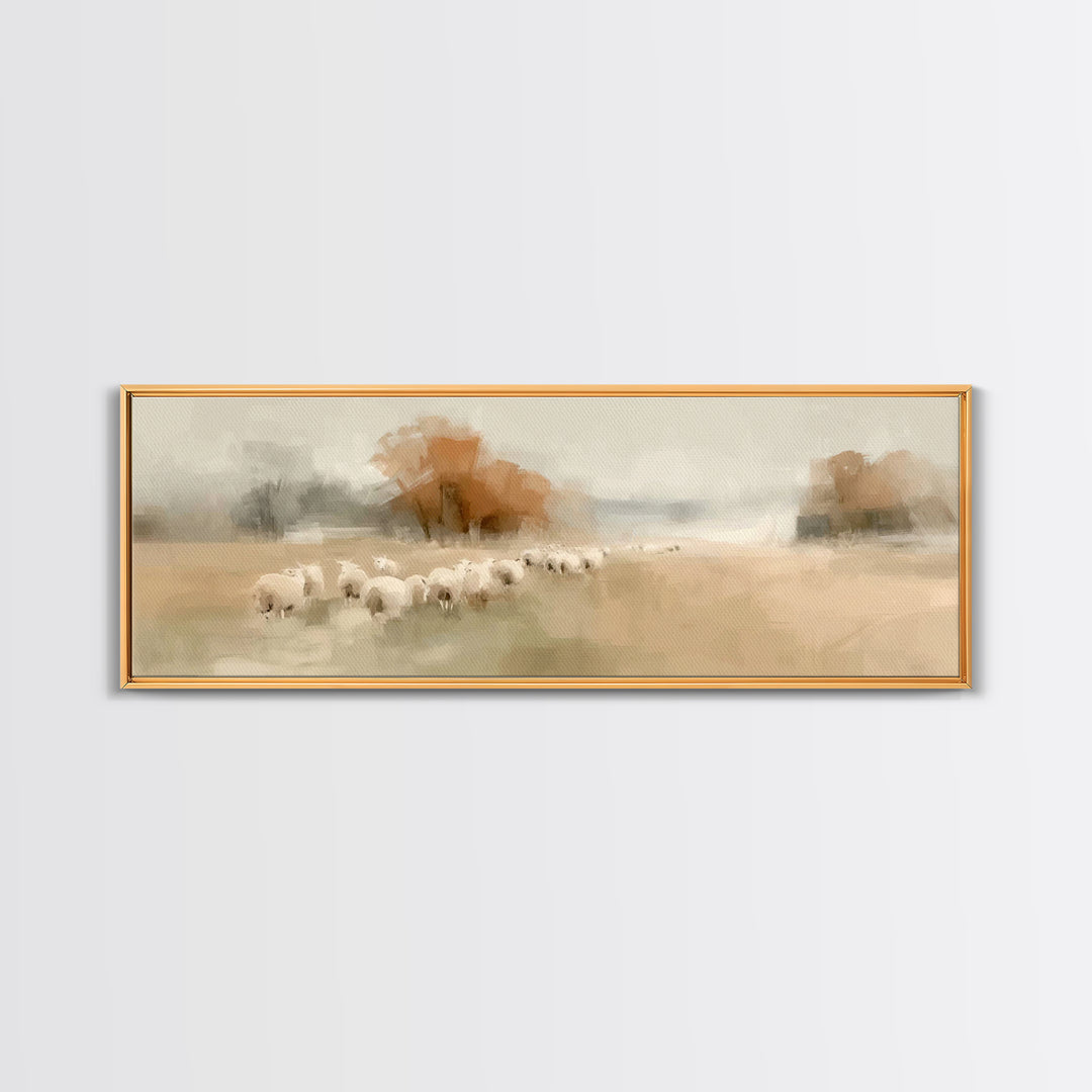 Pasture Of Peace, Framed Canvas Print, Extra Wide Art, Christian Wall Art, Christian Art Canvas, Christian Gift Ideas, Modern Christian Art