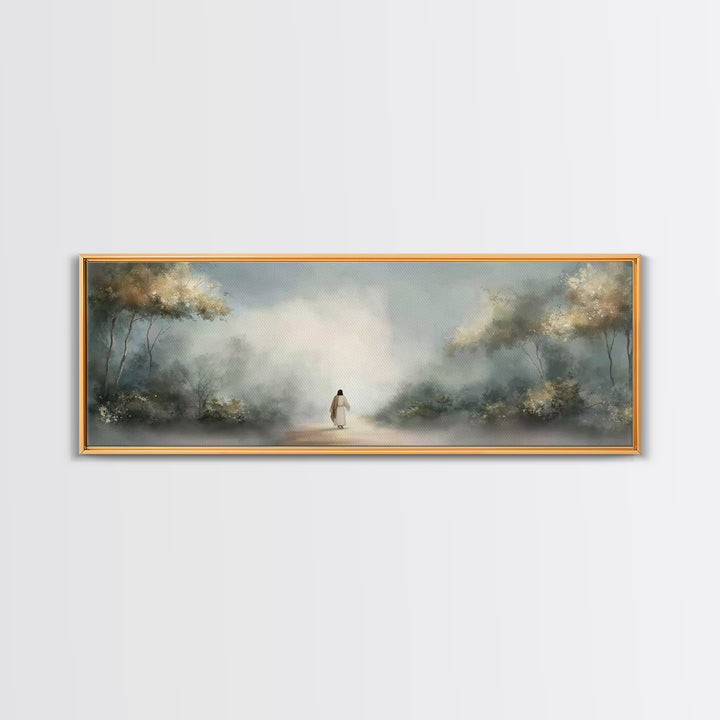 Fields Of Renewal, Framed Canvas Print, Panoramic Art, Christian Art Canvas, Jesus Art Print, Christian Wall Art, Modern Christian Painting