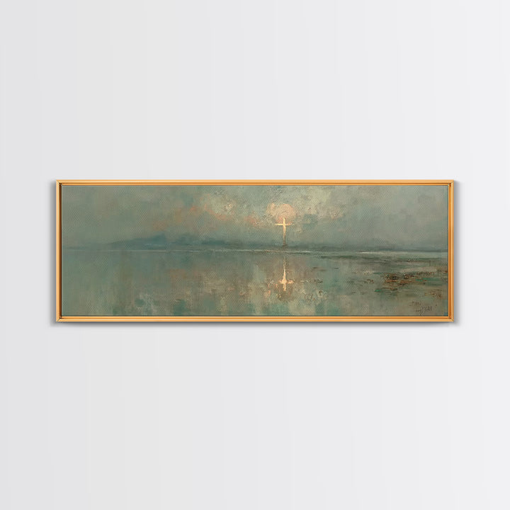 The Eternal Horizon – Framed Canvas Print – Christian Wall Art – Panoramic Art – Christian Art Canvas – Jesus Painting – Christian Christma