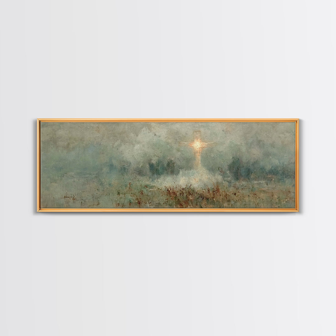 Radiant Salvation – Framed Canvas Print – Christian Wall Art – Christian Art Canvas – Jesus Painting – Christian Christmas Art – Panoramic