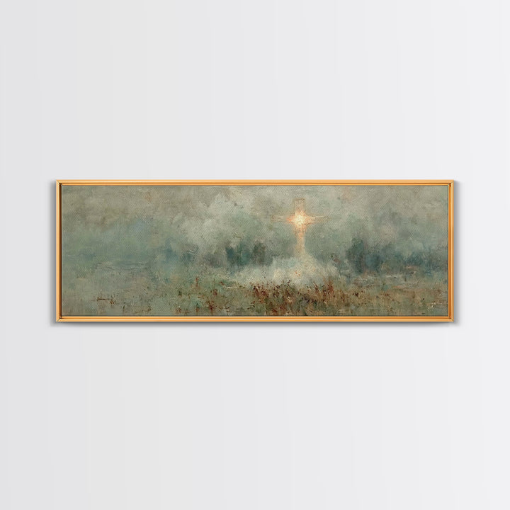 Radiant Salvation – Framed Canvas Print – Christian Wall Art – Christian Art Canvas – Jesus Painting – Christian Christmas Art – Panoramic