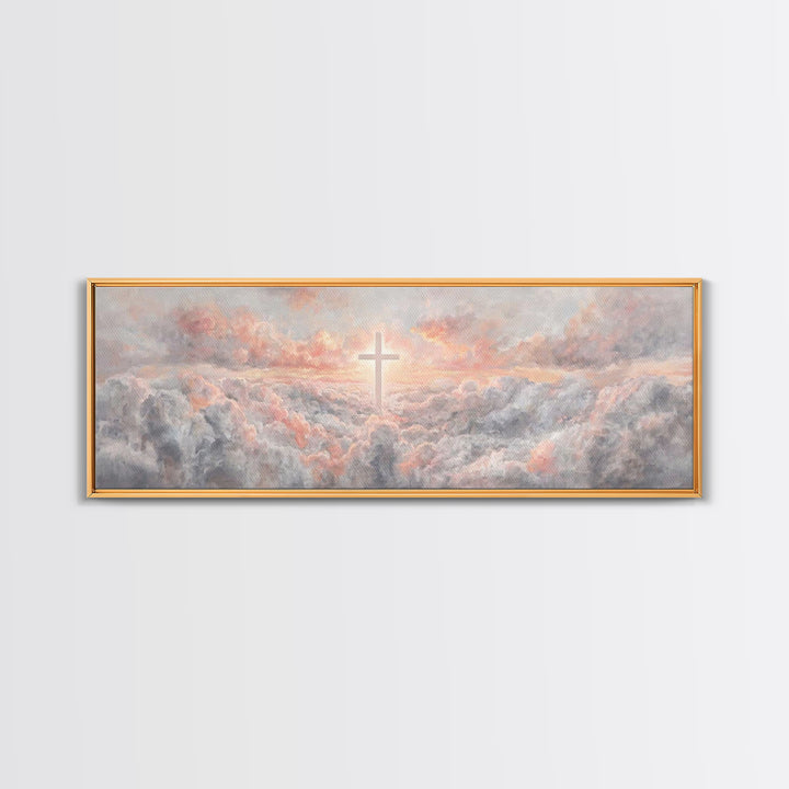 Dawn Of Renewal | Framed Canvas Print | Christian Wall Art | Christian Art Canvas | Christian Painting | Christmas Art Prints | Panoramic P