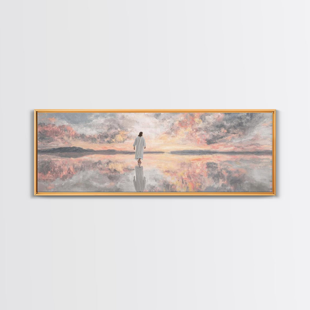 Dawn Of Hope | Framed Canvas Print | Christian Wall Art | Christian Art Canvas | Panoramic Art | Modern Christian Painting
