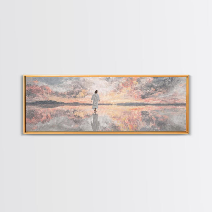 Dawn Of Hope | Framed Canvas Print | Christian Wall Art | Christian Art Canvas | Panoramic Art | Modern Christian Painting