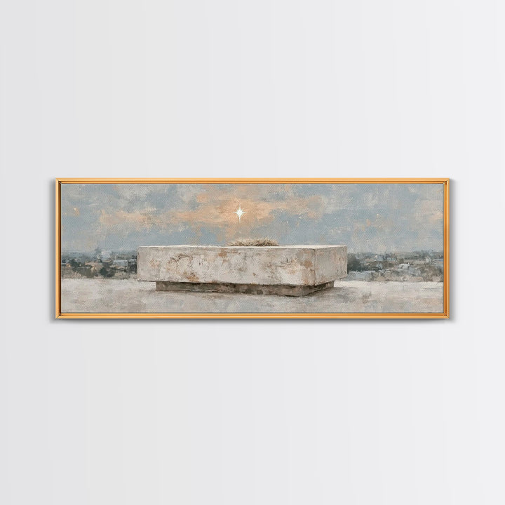 Star of Bethlehem Hope – Framed Canvas Print – Panoramic Art – Christian Wall Art – Christmas Art – Christian Art Canvas – Christian Christ