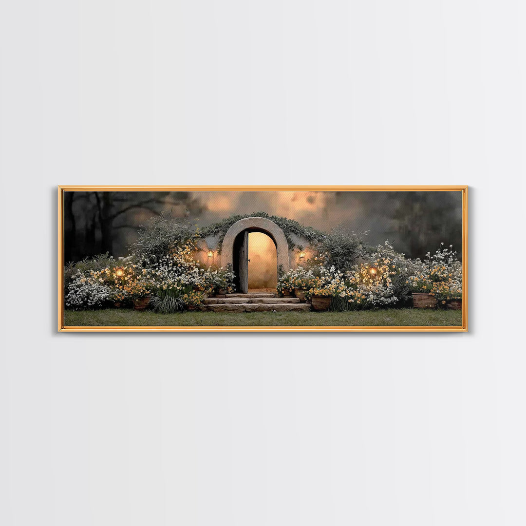 Garden Of Hope – Framed Canvas Print – Christian Wall Art – Christian Art Canvas – Jesus Painting – Panoramic Art – Christian Christmas Art