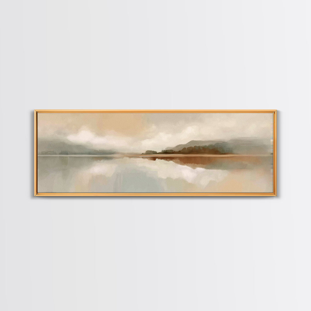 Soft Valley Grace | Framed Canvas Print | Christian Art Work | Panoramic Art | Christian Wall Art | Christian Art Gift | Modern Christian A