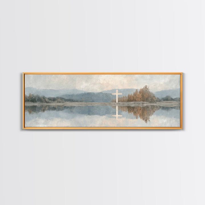 Evening Bethlehem Glow – Framed Canvas Print – Christian Wall Art – Panoramic Frame – Christian Art Canvas – Christmas Art – Christian Gift