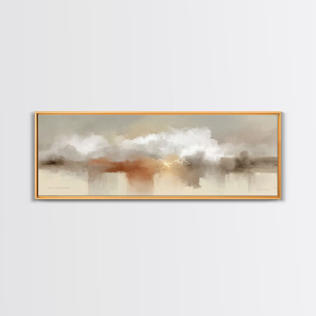 Storm Of Glory | Framed Canvas Print | Christian Art Canvas | Panoramic Painting | Christian Wall Art | Modern Christian Art | Christian Gi