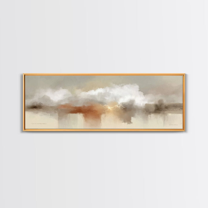Storm Of Glory | Framed Canvas Print | Christian Art Canvas | Panoramic Painting | Christian Wall Art | Modern Christian Art | Christian Gi