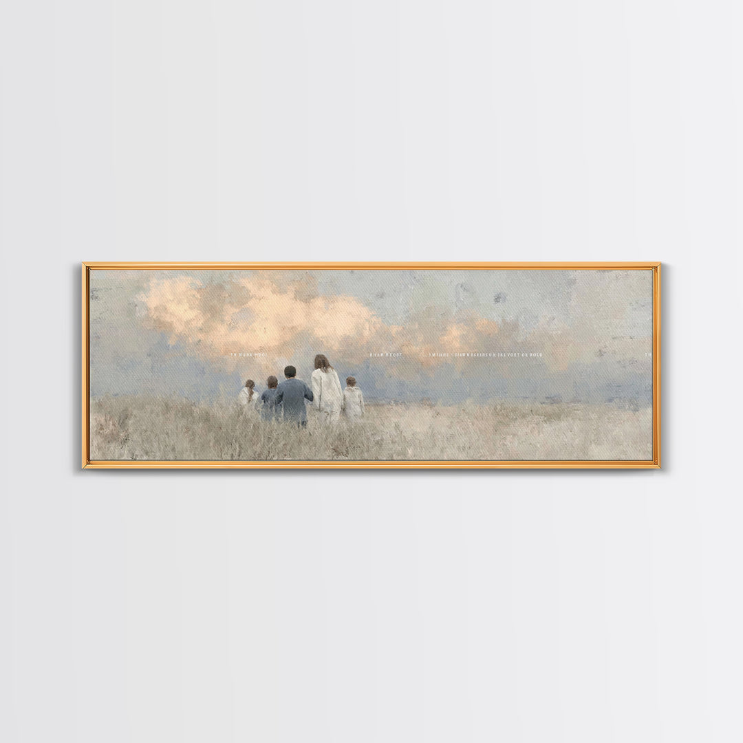 Promise Of Gathering, Framed Canvas Print, Christian Painting, Panoramic Frame, Christian Art Canvas, Christian Wall Art, Christian Christm