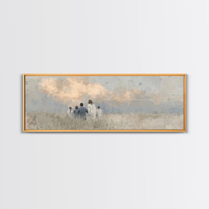 Promise Of Gathering, Framed Canvas Print, Christian Painting, Panoramic Frame, Christian Art Canvas, Christian Wall Art, Christian Christm