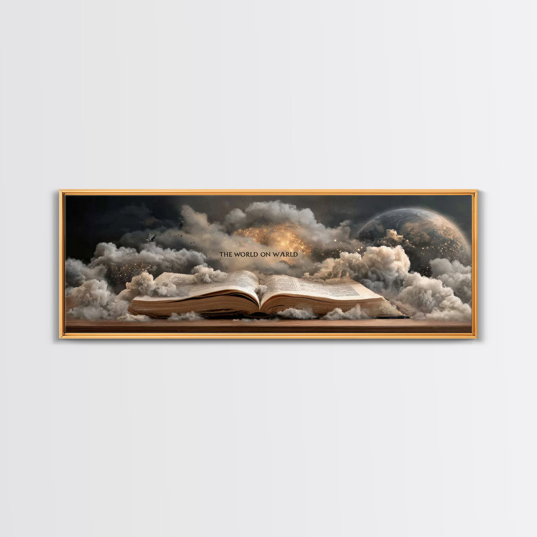 Word Of Creation – Framed Canvas Print – Christian Wall Art – Panoramic Art – Christian Art Print – Jesus Painting – Christian Gift