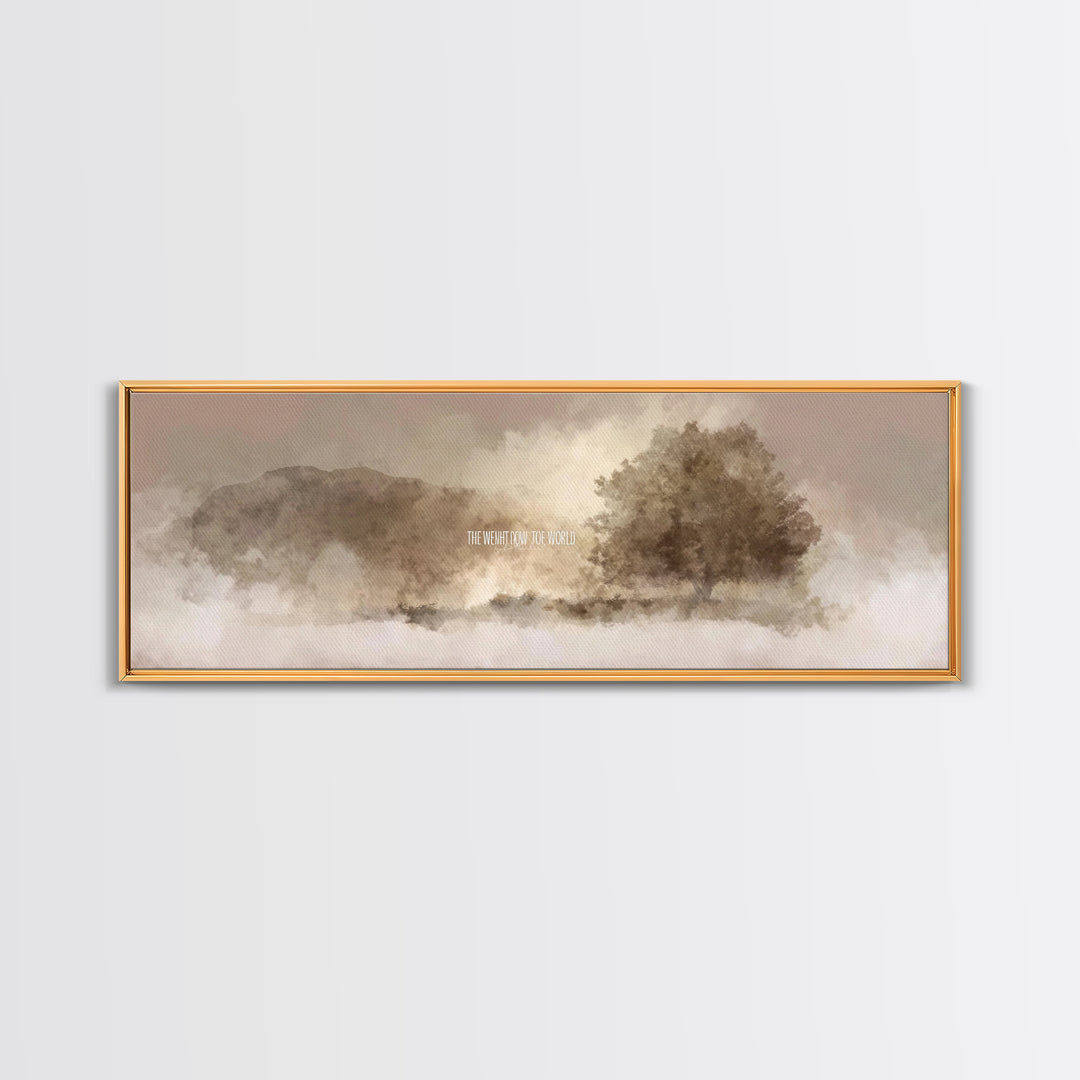 Valley Of His Light, Framed Canvas Print, Christian Art Canvas, Panoramic Painting, Christian Wall Art, Christian Art Gift, Subtle Christia