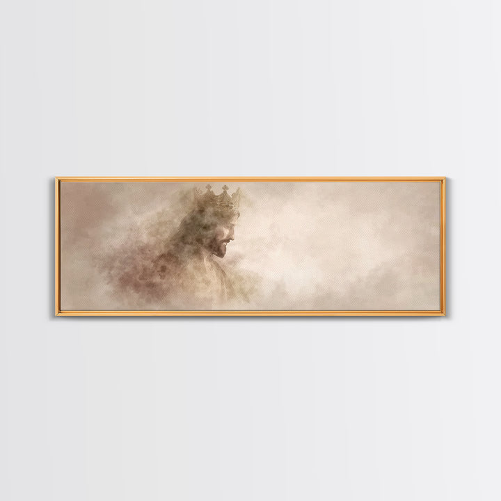 Silent Reverence, Framed Canvas Print, Christian Art Canvas, Christian Wall Art, Panoramic Wall Art, Christmas Art, Christian Gift