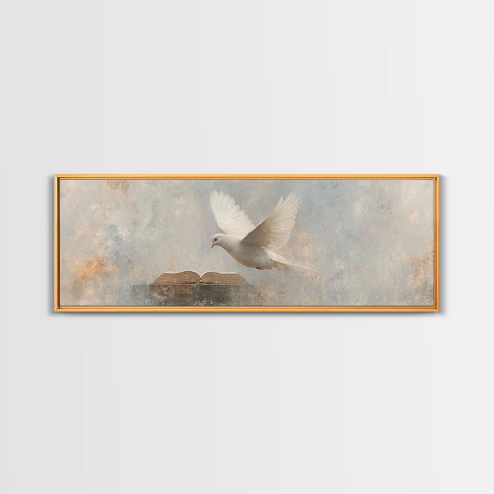 Word And Spirit – Framed Canvas Print – Panoramic Print – Christian Wall Art – Christian Art Painting – Minimalist Christian Art – Christia