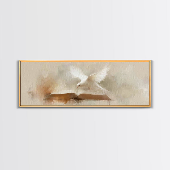 Glory Of The Word | Framed Canvas Print | Panoramic Wall Art | Christian Art Gift | Christian Paintings | Minimalist Christian Art | Christ