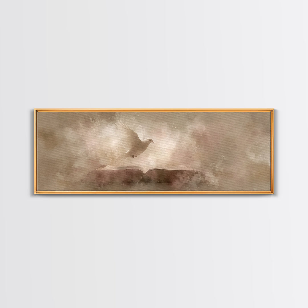 Breath Of Heaven – Framed Canvas Print – Panoramic Frame – Christian Wall Art – Subtle Christian Art – Christian Art Canvas – Christian Chr