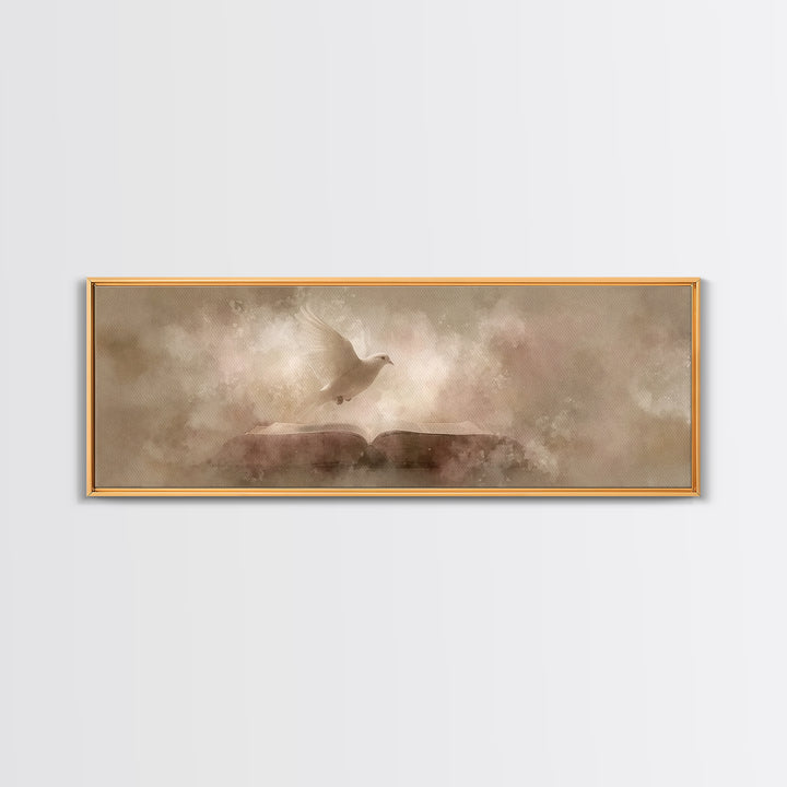 Breath Of Heaven – Framed Canvas Print – Panoramic Frame – Christian Wall Art – Subtle Christian Art – Christian Art Canvas – Christian Chr