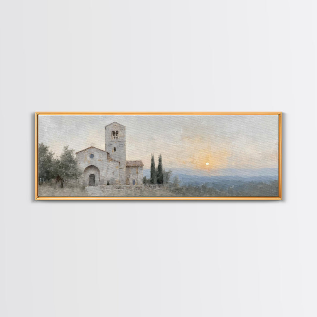 Watcher Of The Bells – Framed Canvas Print – Panoramic Print – Christian Art Canvas – Christian Wall Art – Christmas Art – Christian Christ