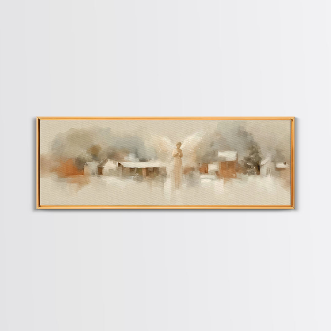 Innocent Prayer | Framed Canvas Print | Christian Wall Art | Panoramic Print | Christian Art Canvas | Christmas Wall Art | Christian Gift I