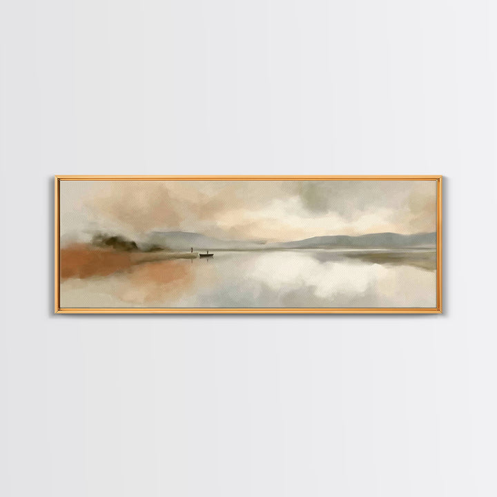 Radiant Horizon Peace | Framed Canvas Print | Christian Wall Art | Panoramic Frame | Jesus Painting | Christian Art Canvas | Christmas Art