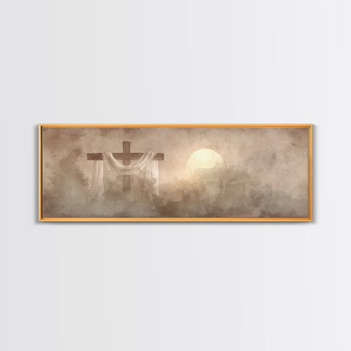 Gentle Morning Light | Framed Canvas Print | Panoramic Painting | Christian Art Canvas | Christian Wall Art | Christian Art | Christian Gif