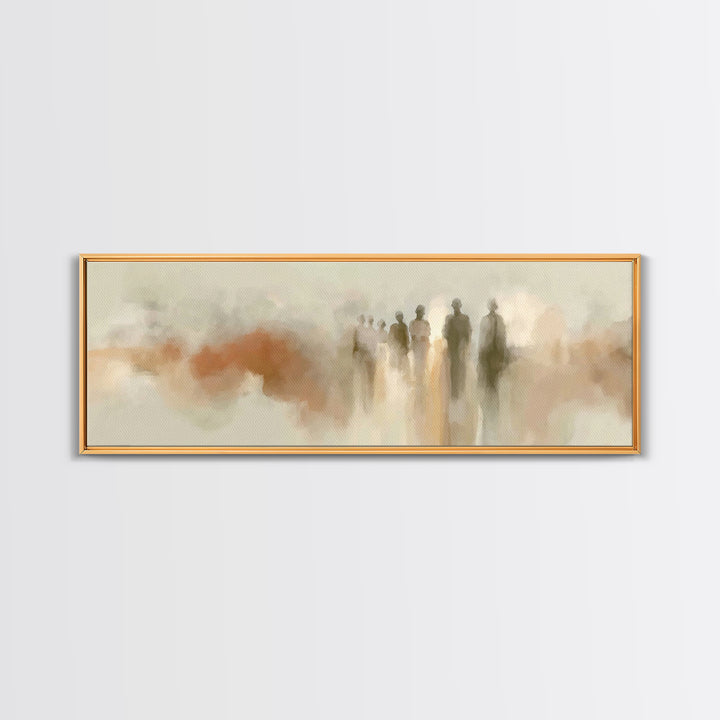 Heaven’s Gathering – Framed Canvas Print – Panoramic Wall Art – Christian Wall Art – Abstract Christian Art – Christian Art Canvas – Modern