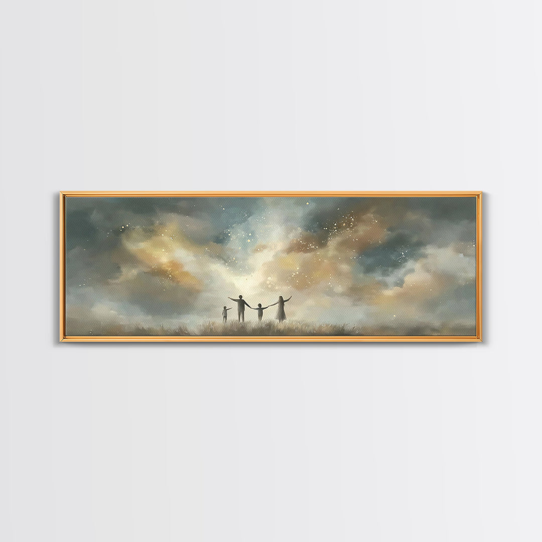 Children Of Light, Framed Canvas Print, Panoramic Art, Christian Art Canvas, Christian Paintings, Christian Wall Art, Christian Gift Ideas