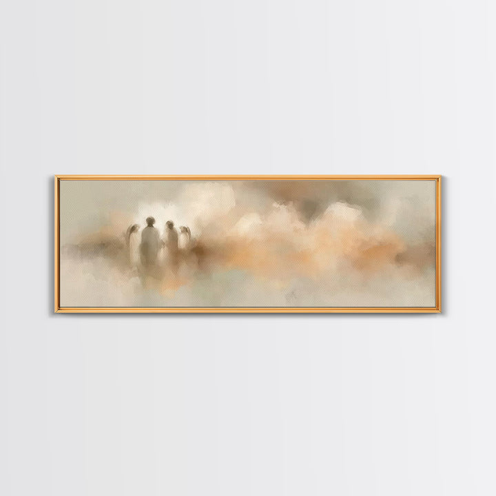 Holy Gathering | Framed Canvas Print | Panoramic Art | Christian Art Canvas | Jesus Art Print | Christian Wall Art | Christmas Decor
