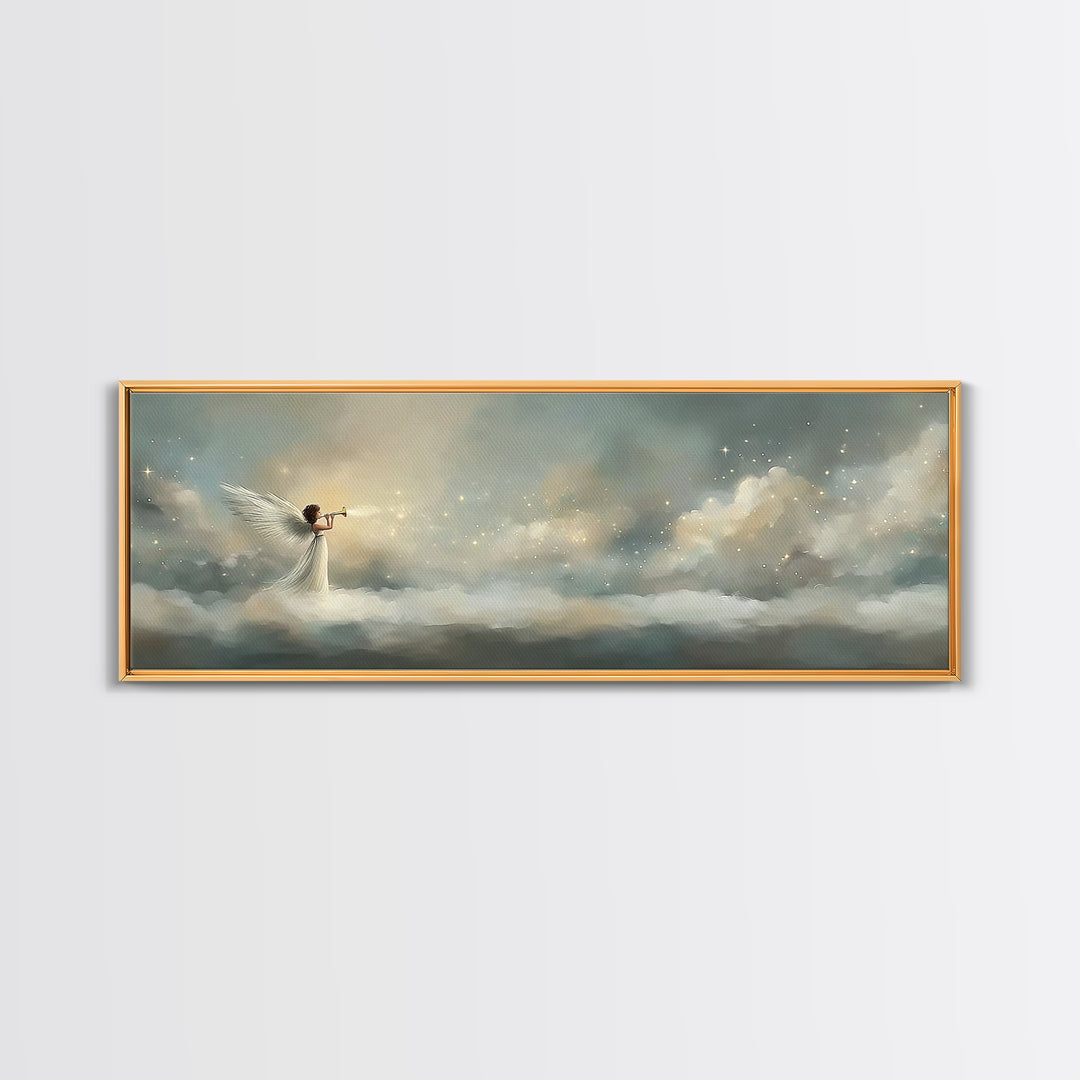 Heralding Light | Framed Canvas Print | Panoramic Art | Christian Art Canvas | Christian Wall Art | Jesus Art Print | Christmas Art